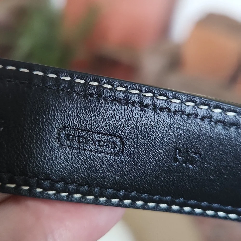 NWT IOB Coach Black Mini Signature Jaquard Leather Large Dog Leash 🖤🐾🐕♥️🎁
